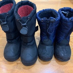 Kamik Snow Boots Kids Blue 10 and Black 11